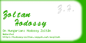 zoltan hodossy business card