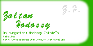 zoltan hodossy business card